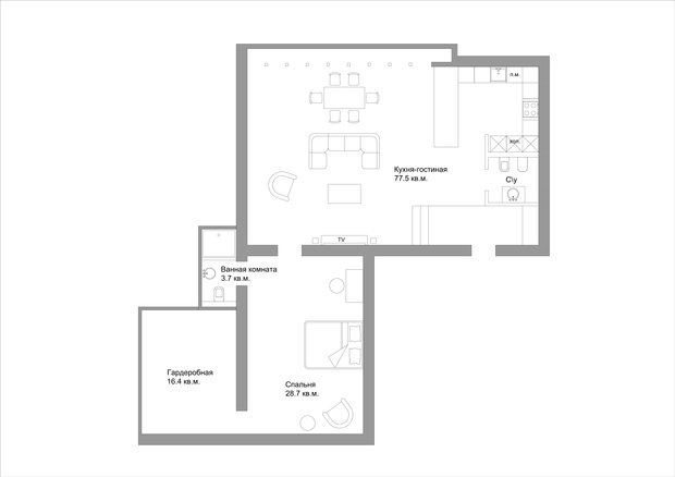 Фото из портфолио Мансарда – фотографии дизайна интерьеров на INMYROOM