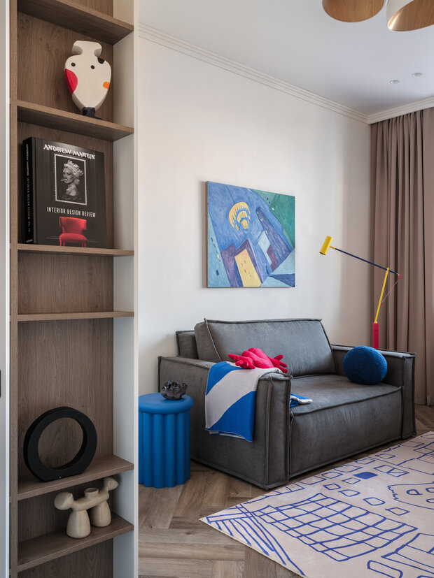 Фотография: Детская в стиле Современный, Эклектика, Квартира, Проект дня, Москва, Сталинка, Кирпичный дом, 3 комнаты, 60-90 метров, Мари Гри – фото на INMYROOM