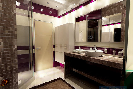 Ванная комната 8 кв. м в современном стиле