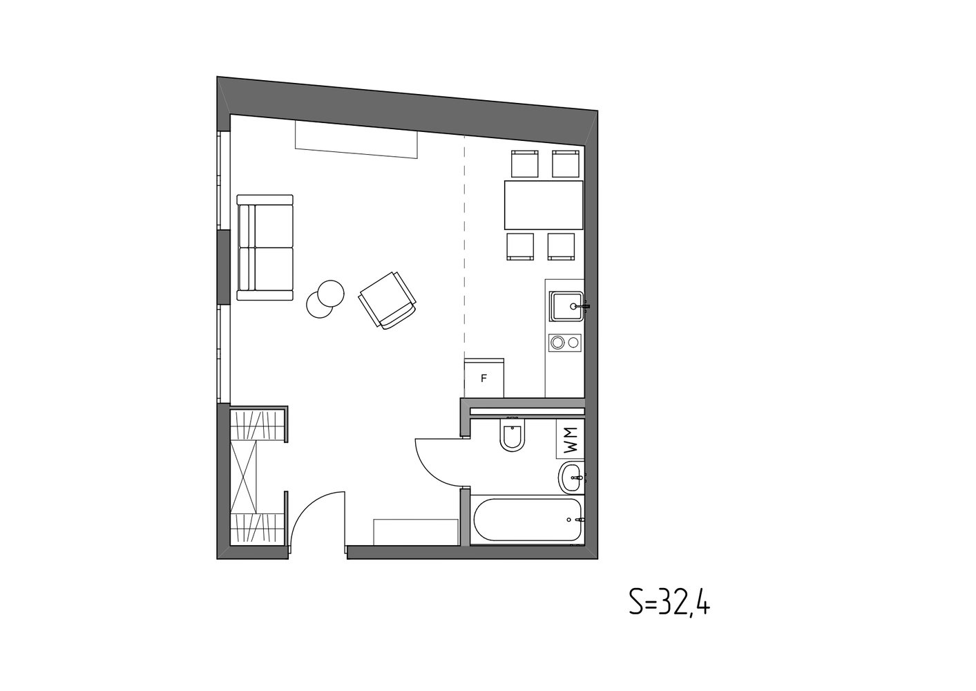 Фотография: Планировки в стиле , Эклектика, Малогабаритная квартира, Квартира, Студия, Проект дня, Москва, до 40 метров, Монолитно-кирпичный, Анастасия Шабельская – фото на INMYROOM Фотография: Планировки в стиле , Эклектика, Малогабаритная квартира, Квартира, Студия, Проект дня, Москва, до 40 метров, Монолитно-кирпичный, Анастасия Шабельская – фото на INMYROOM