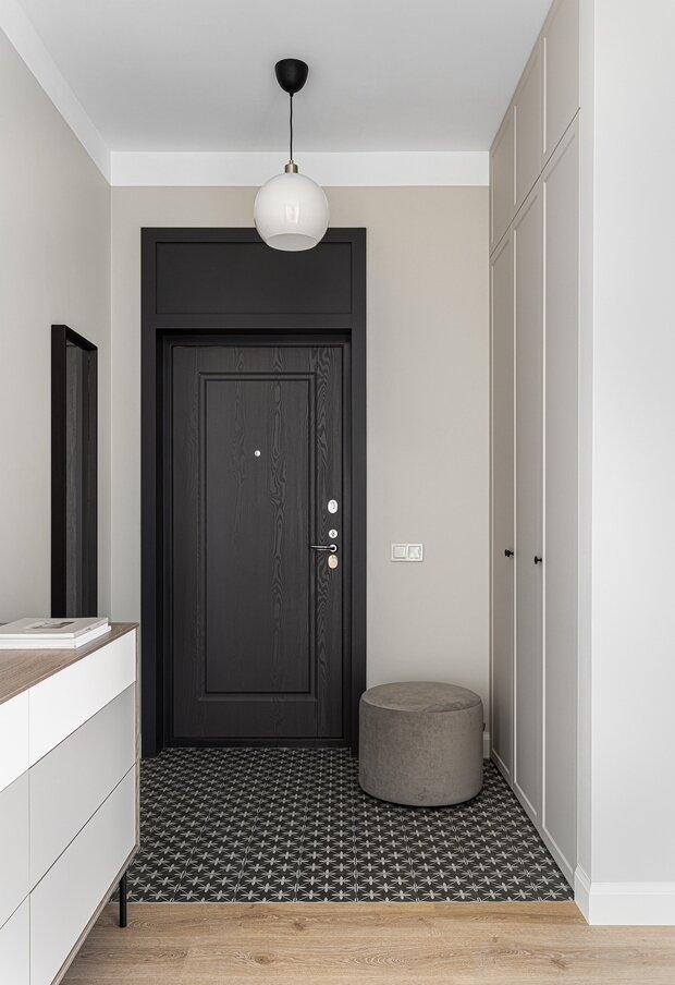 Фотография: Прихожая в стиле Скандинавский, Современный, Минимализм, Квартира, Проект недели, Москва, 2 комнаты, 60-90 метров, Мария Пашкевич – фото на INMYROOM