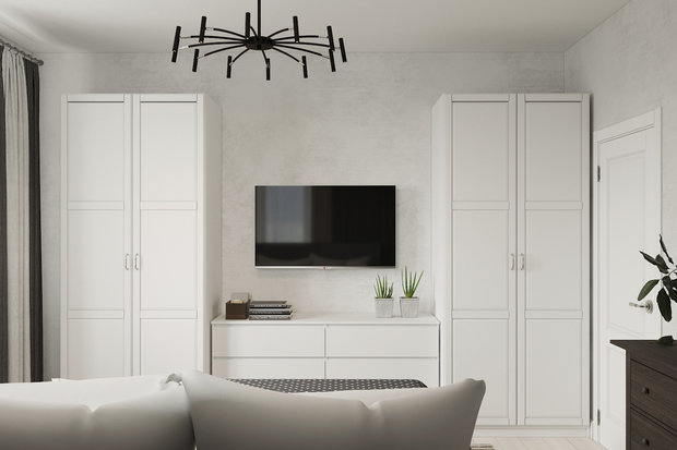 Фотография: Гостиная в стиле Скандинавский, Проект недели, Бежевый, Серый, ПРЕМИЯ INMYROOM – фото на INMYROOM