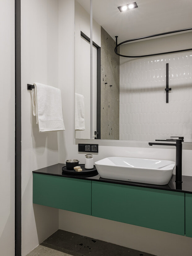 Фотография: Ванная в стиле Современный, Минимализм, Квартира, Проект недели, Санкт-Петербург, 4 и больше, 60-90 метров, Анна Людаева – фото на INMYROOM