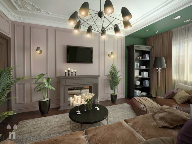 Фото из портфолио гостиная "Лофтовая классика" – фотографии дизайна интерьеров на INMYROOM