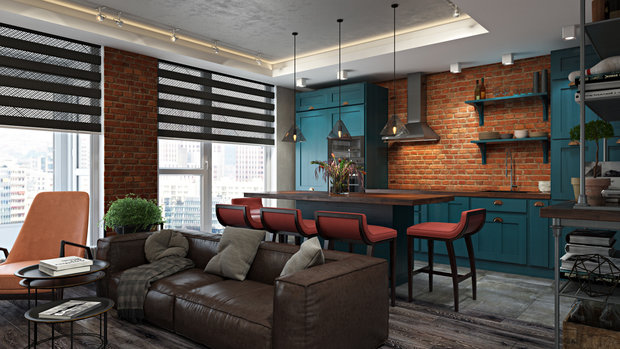 Фото из портфолио Лофт на Союзном проспекте – фотографии дизайна интерьеров на INMYROOM