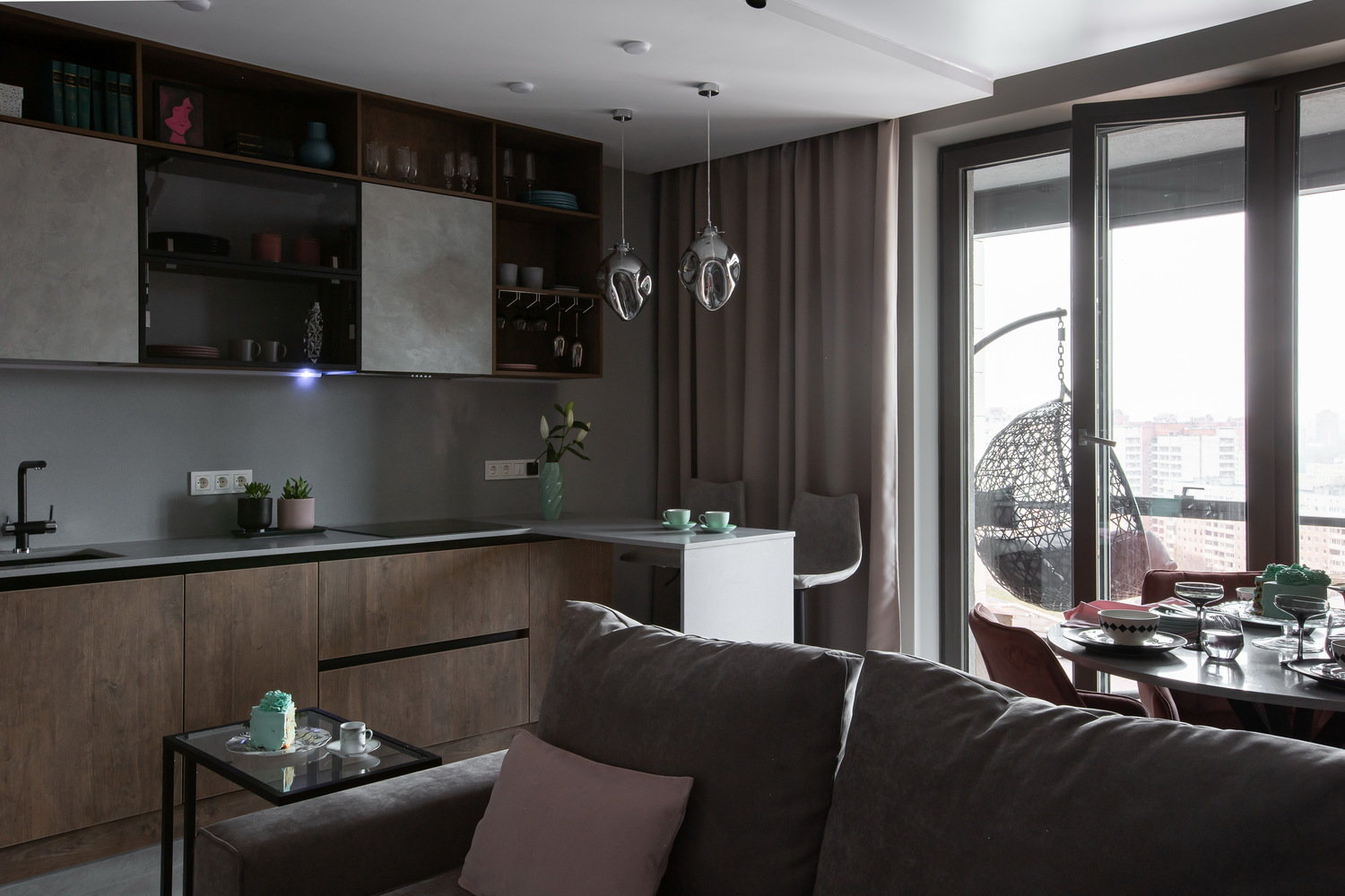 Фотография: Кухня и столовая в стиле Современный, Квартира, Проект недели, Москва, 4 и больше, 60-90 метров, Екатерина Совастеева – фото на INMYROOM