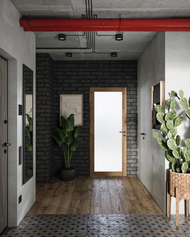 Фотография: Прихожая в стиле Лофт, Современный, Эклектика, Квартира, Проект недели, Санкт-Петербург, Макс Жуков, ToTaste Studio, 4 и больше, Более 90 метров, Монолитно-кирпичный – фото на INMYROOM