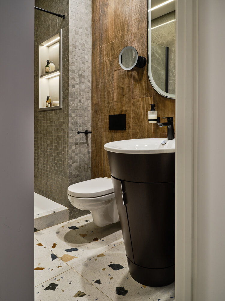 Фотография: Ванная в стиле Современный, Квартира, Проект недели, Москва, 4 и больше, Более 90 метров, Н-Куб, Николай Николаев – фото на INMYROOM Фотография: Ванная в стиле Современный, Квартира, Проект недели, Москва, 4 и больше, Более 90 метров, Н-Куб, Николай Николаев – фото на INMYROOM