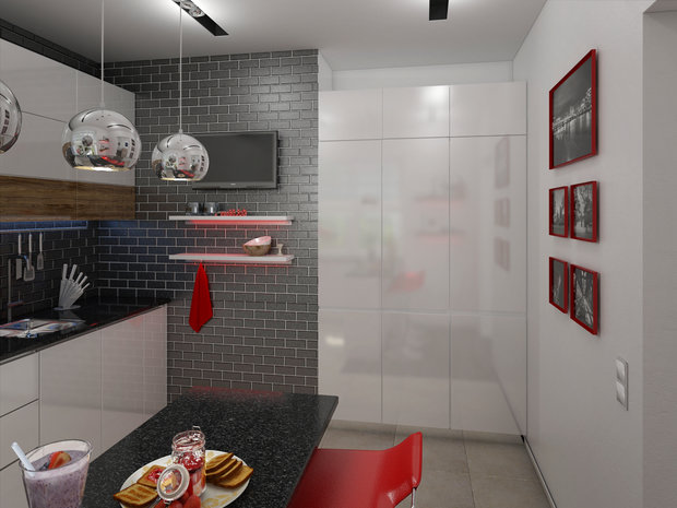 Фото из портфолио Трехкомнатная квартира с элементами хай тек – фотографии дизайна интерьеров на INMYROOM