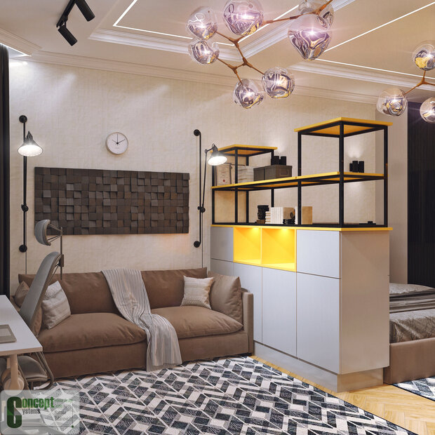 Фото из портфолио Проект дома  Урбан-вилла 2 этаж – фотографии дизайна интерьеров на INMYROOM