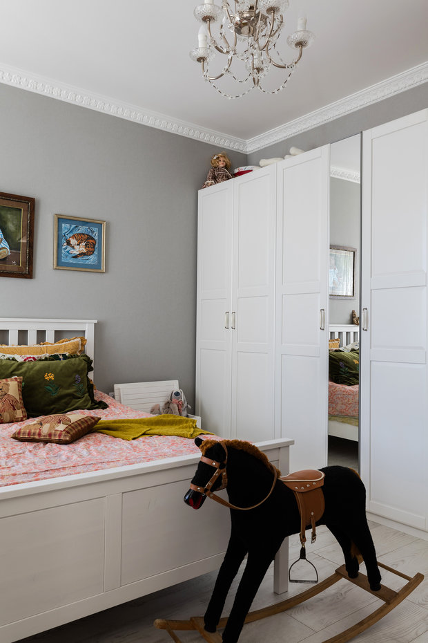 Фотография: Спальня в стиле Скандинавский, Эклектика, Квартира, Проект недели, Санкт-Петербург, 3 комнаты, Более 90 метров, Анна Плакунова – фото на INMYROOM