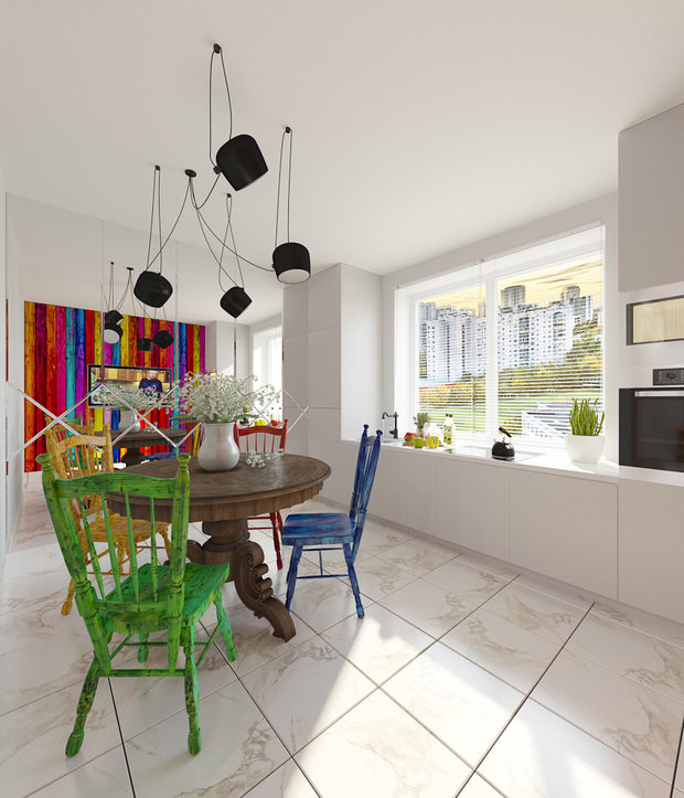 Фотография: Кухня и столовая в стиле Эклектика, Квартира, Дома и квартиры, IKEA, Проект недели – фото на INMYROOM