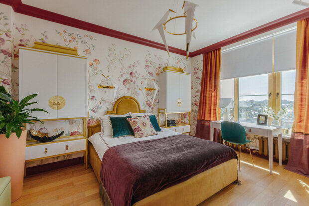 Фотография: Спальня в стиле Классический, Современный, Эклектика, Квартира, Проект недели, Кирпичный дом, 4 и больше, Более 90 метров, Владимир, Полина Глебова – фото на INMYROOM