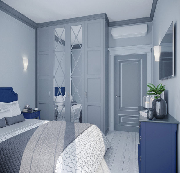 Фото из портфолио Квартира в "Воронцовском парке" в холодных тонах  – фотографии дизайна интерьеров на INMYROOM