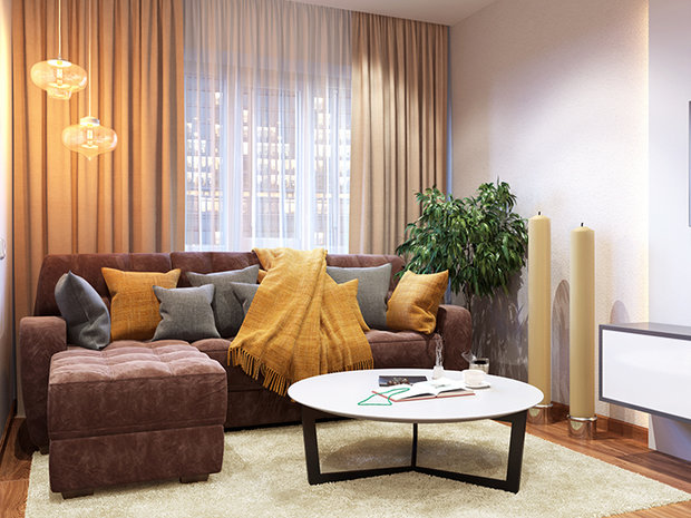 Фото из портфолио Уютная гостиная с каминной зоной. – фотографии дизайна интерьеров на INMYROOM