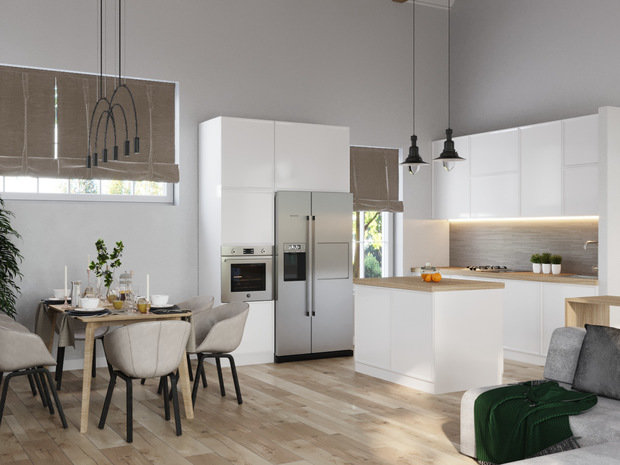 Фото из портфолио Гостиная комната из проекта загородного дома – фотографии дизайна интерьеров на INMYROOM