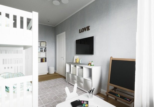 Фото из портфолио Сканди детская – фотографии дизайна интерьеров на INMYROOM