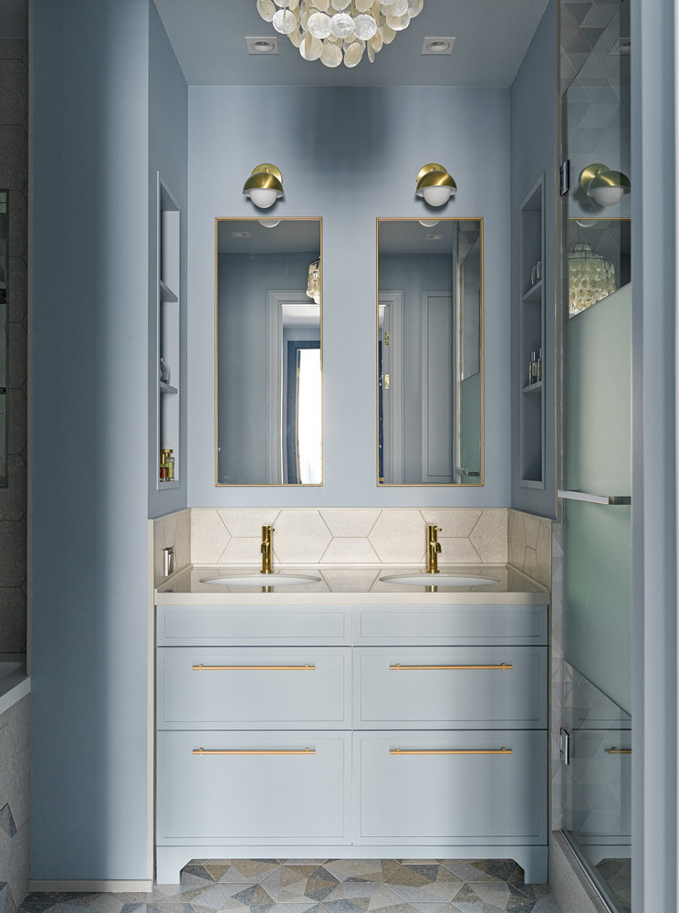 Фотография: Ванная в стиле Современный, Квартира, Проект недели, Москва, 4 и больше, Более 90 метров, Ксения Мезенцева – фото на INMYROOM