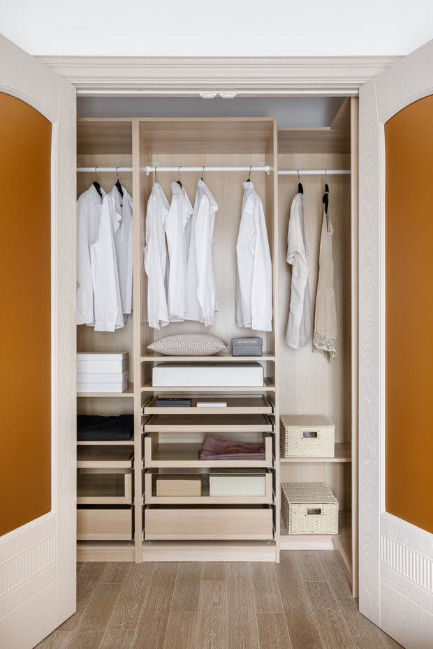 Фотография: Гардеробная в стиле Современный, Квартира, Проект недели, Москва, 1 комната, до 40 метров, Мария Устинова – фото на INMYROOM