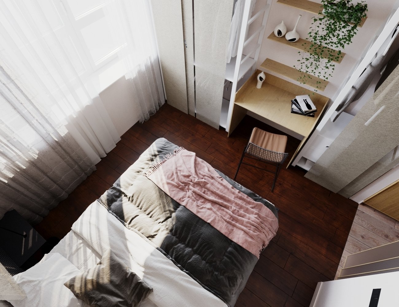 Фотография: Спальня в стиле Современный, Малогабаритная квартира, Квартира, Студия, Проект недели, Москва, Виктория Золина, Zi-Design Interiors, Монолитный дом, 1 комната, до 40 метров – фото на INMYROOM Фотография: Спальня в стиле Современный, Малогабаритная квартира, Квартира, Студия, Проект недели, Москва, Виктория Золина, Zi-Design Interiors, Монолитный дом, 1 комната, до 40 метров – фото на INMYROOM