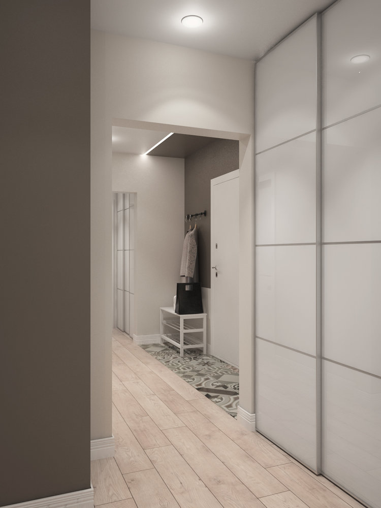 Фотография: Прихожая в стиле Современный, Скандинавский, Квартира, Проект дня, Московская область, Балашиха, Ольга Погорелова, Панельный дом, 2 комнаты, 40-60 метров, П-44ТМ – фото на INMYROOM Фотография: Прихожая в стиле Современный, Скандинавский, Квартира, Проект дня, Московская область, Балашиха, Ольга Погорелова, Панельный дом, 2 комнаты, 40-60 метров, П-44ТМ – фото на INMYROOM