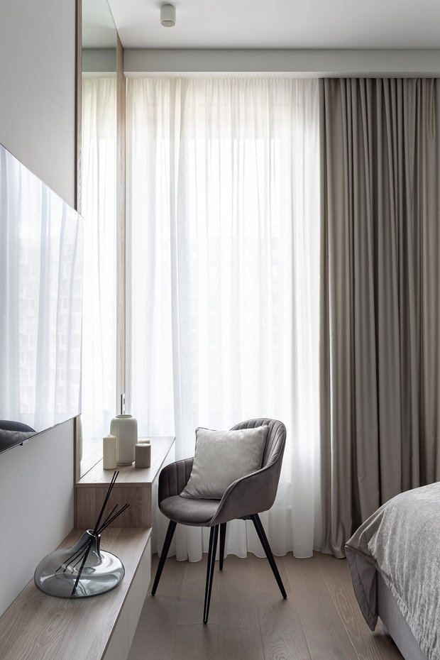 Фотография: Спальня в стиле Современный, Минимализм, Квартира, Проект недели, Москва, 3 комнаты, Более 90 метров, Светлана Гальченко – фото на INMYROOM