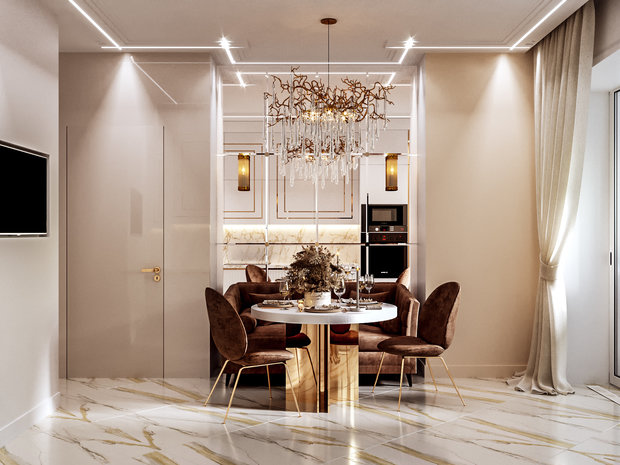 Фото из портфолио Ар деко стиль, он же гламур – фотографии дизайна интерьеров на INMYROOM