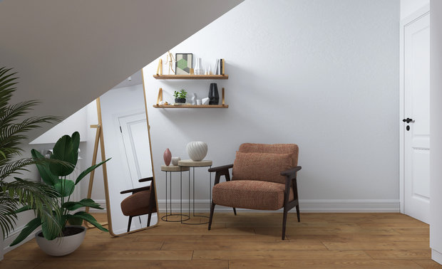 Фото из портфолио Трехкомнатная квартира на мансардном этаже. – фотографии дизайна интерьеров на INMYROOM