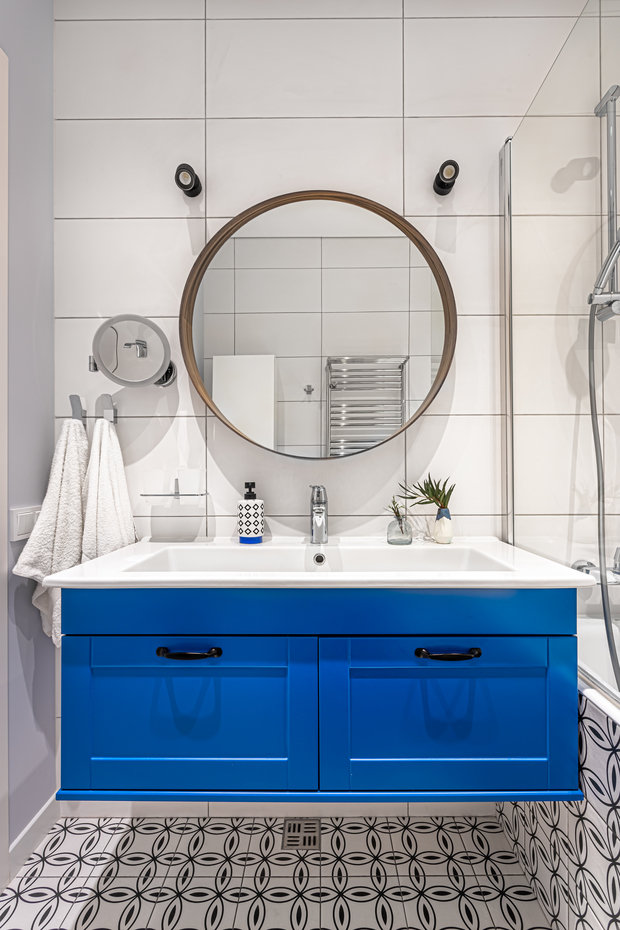 Фотография: Ванная в стиле Скандинавский, Современный, Квартира, Проект недели, Москва, 2 комнаты, 40-60 метров, Татьяна Сизова – фото на INMYROOM