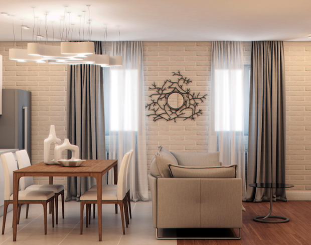 Фотография: Гостиная в стиле Минимализм, Кухня и столовая, Классический, Современный, Квартира, Планировки, Electrolux, Natuzzi, Мебель и свет, Белый, Проект недели, Dulux, Серый, Коричневый, ИКЕА, Марина Саркисян, Подмосковье, Vibia, Finex, Orac Axxent, Lightstar Avanza, Mantra Ora, La Linea Alpha, Nobilia Focus, Mercantini, Volland, Eijffinger, Bosh – фото на INMYROOM