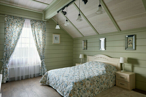 Фотография: Спальня в стиле Прованс и Кантри, Скандинавский, Дом, Проект недели, Дом и дача, Московская область, 4 и больше, Более 90 метров, Палекс – фото на INMYROOM