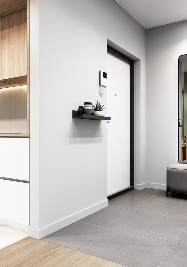 Визуализация интерьера прихожей в стиле минимализм