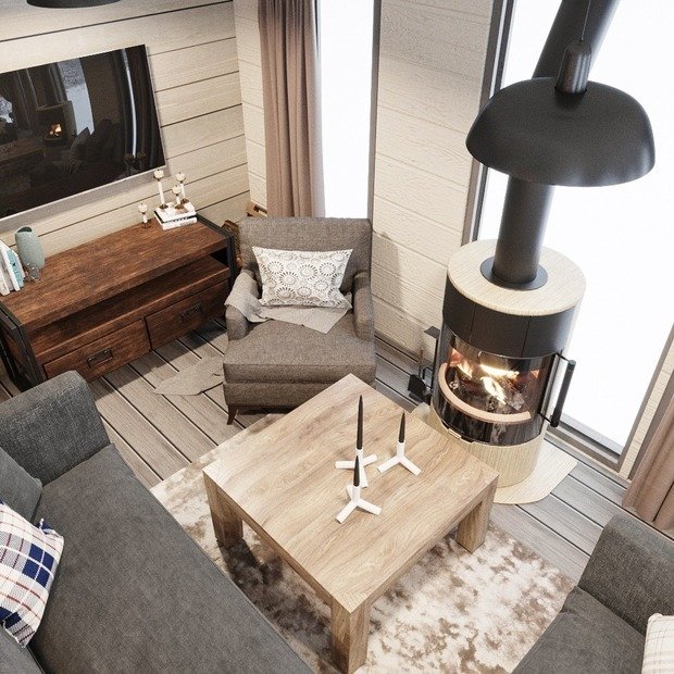 Фото из портфолио Загородный дом 80 кв.м – фотографии дизайна интерьеров на INMYROOM