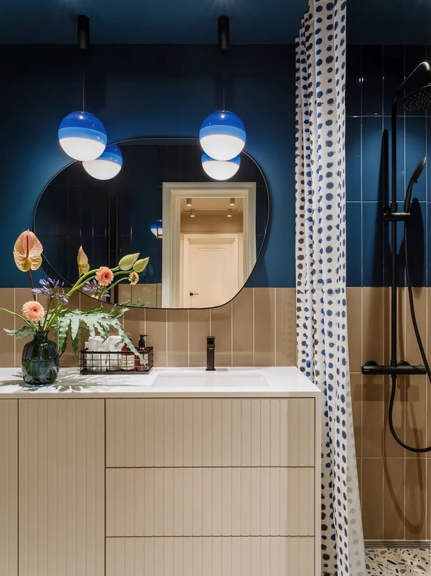 Фотография: Ванная в стиле Современный, Квартира, Проект недели, Санкт-Петербург, 3 комнаты, 40-60 метров, Петербург Дизайн, Анна Акшевская – фото на INMYROOM