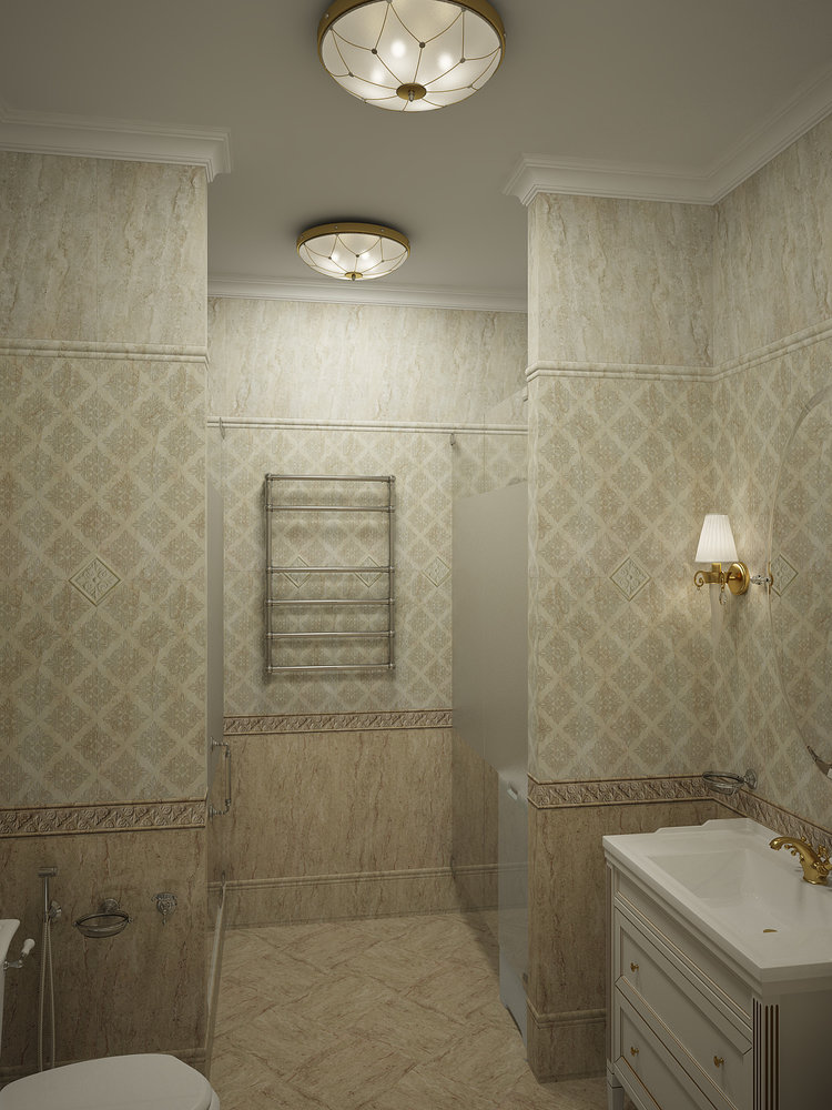 Фотография: Ванная в стиле Классический, Квартира, Дома и квартиры, Москва – фото на INMYROOM