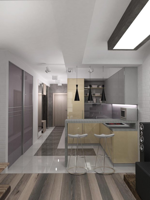 Фотография: Кухня и столовая в стиле Современный, Хай-тек, Квартира, Дома и квартиры, Проект недели – фото на INMYROOM