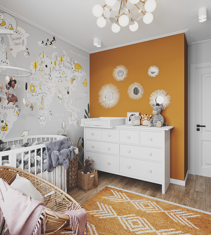 Фотография: Детская в стиле Скандинавский, Современный, Эклектика, Бохо, Квартира, Проект недели, Москва, 3 комнаты, 60-90 метров, KSInteriors – фото на INMYROOM