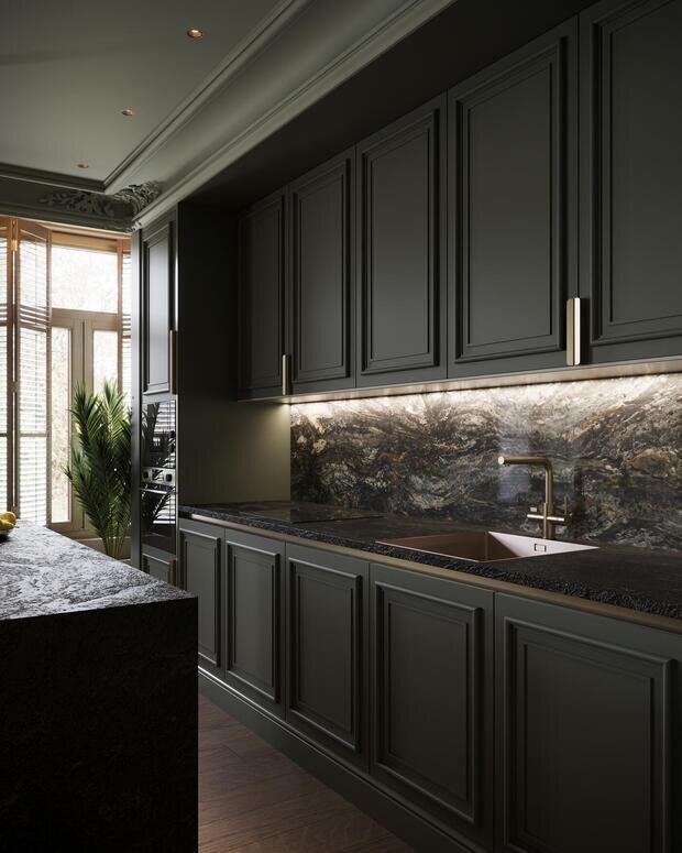 Фото из портфолио Дизайн интерьера квартиры в ЖК «Noble (Нобл)» с элементами американской классики – фотографии дизайна интерьеров на INMYROOM