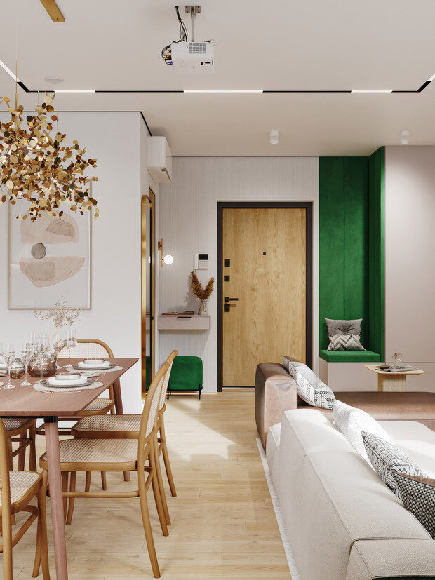 Фотография: Прихожая в стиле Современный, Эклектика, Квартира, Проект дня, Санкт-Петербург, Юлия Чернова, 4 и больше, 60-90 метров – фото на INMYROOM