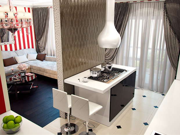 Фотография: Кухня и столовая в стиле Хай-тек, Эклектика, Классический, Современный, Квартира, Планировки, Советы, Минимализм, Перепланировка – фото на INMYROOM