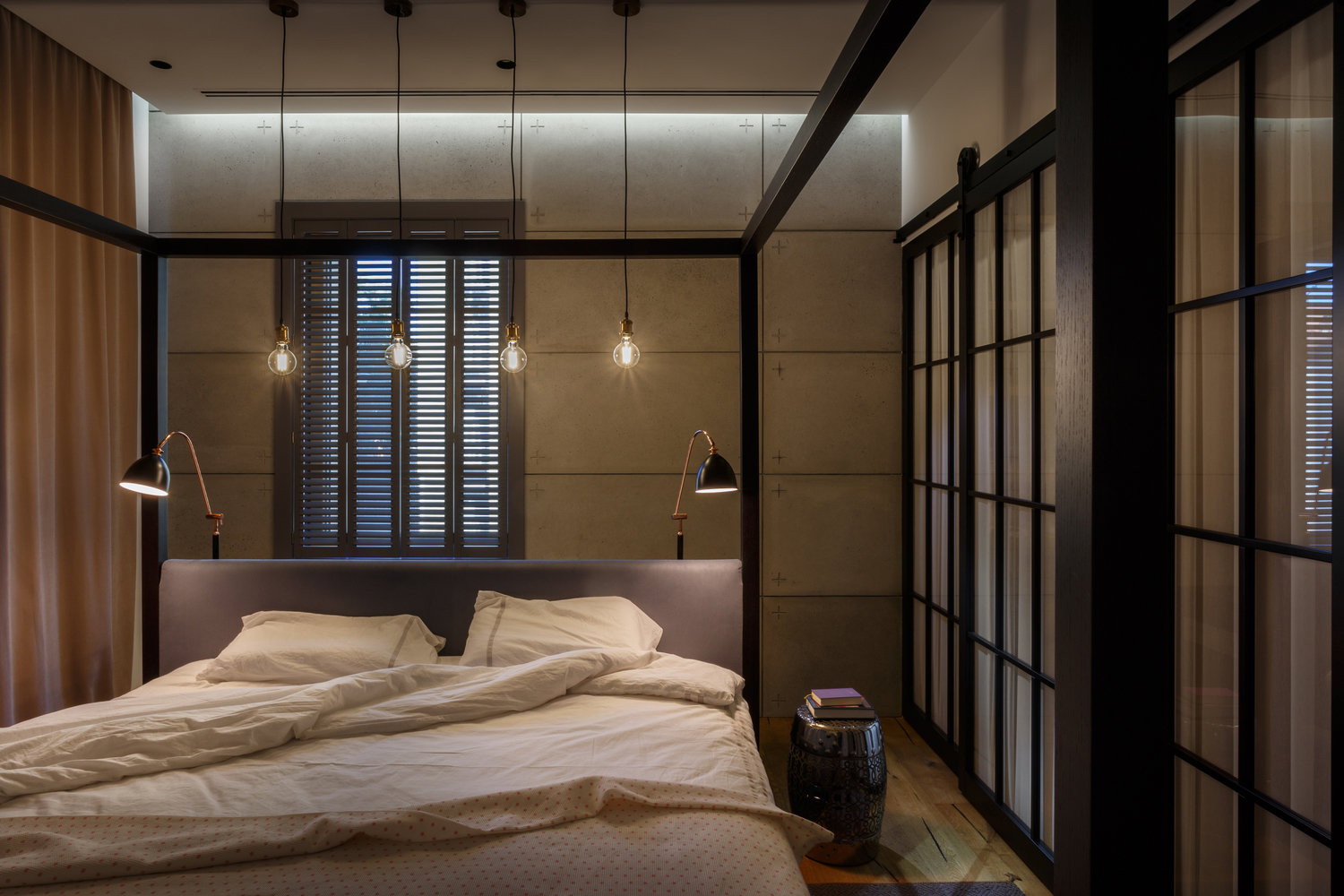 Фотография: Спальня в стиле Лофт, Квартира, Проект недели, Денис Соколов, SVOYA STUDIO – фото на INMYROOM Фотография: Спальня в стиле Лофт, Квартира, Проект недели, Денис Соколов, SVOYA STUDIO – фото на INMYROOM