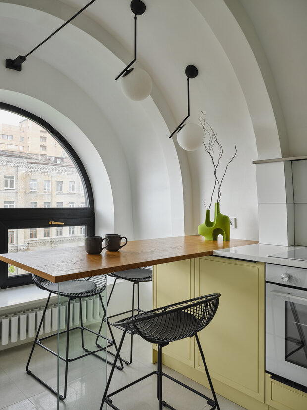 Фотография: Кухня и столовая в стиле Современный, Квартира, Проект дня, Особняк, Москва, Кирпичный дом, 3 комнаты, 60-90 метров, Дарья Шатилова – фото на INMYROOM