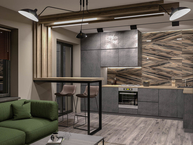 Фото из портфолио Туманная однушка – фотографии дизайна интерьеров на INMYROOM