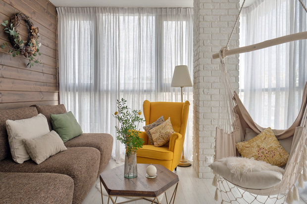 Фотография: Гостиная в стиле Прованс и Кантри, Современный, Квартира, Проект недели, Московская область, 3 комнаты, Более 90 метров, Ольга Долидзе – фото на INMYROOM