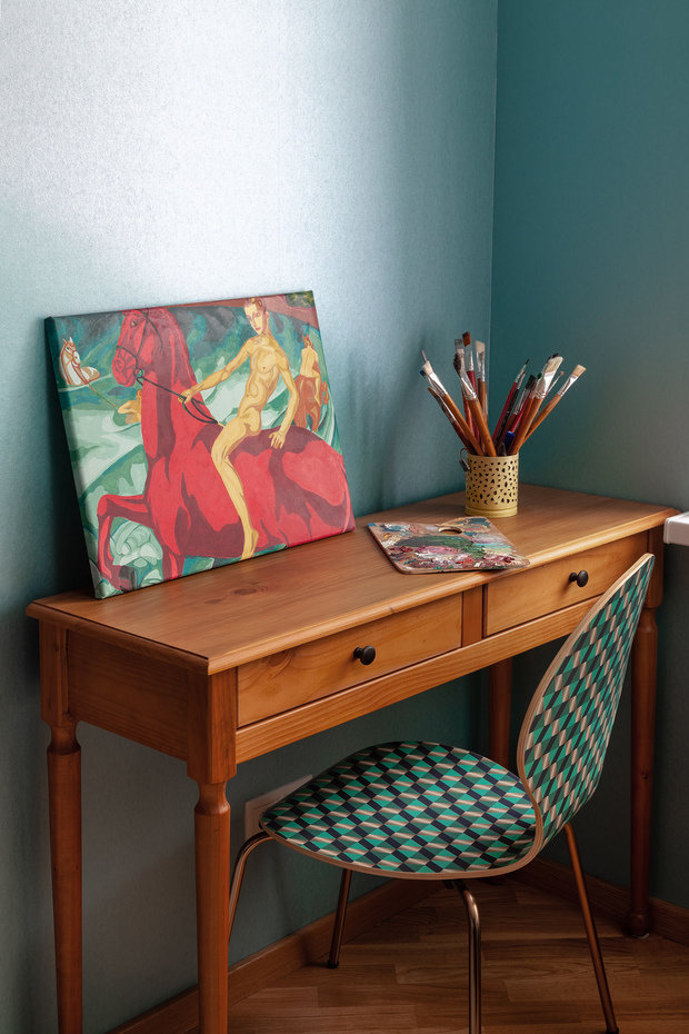 Фотография: Кабинет в стиле Современный, Эклектика, Квартира, Проект недели, Химки, 2 комнаты, 60-90 метров, Лилия Салах – фото на INMYROOM