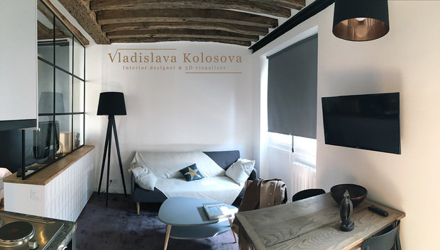 Фото из портфолио Студия в Париже – фотографии дизайна интерьеров на INMYROOM