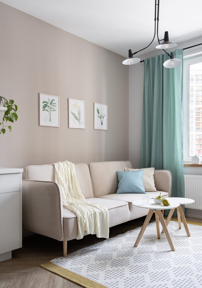 Фотография: Гостиная в стиле Скандинавский, Современный, Эклектика, Проект недели, Санкт-Петербург, 3 комнаты, 60-90 метров, Анастасия Заркуа – фото на INMYROOM Фотография: Гостиная в стиле Скандинавский, Современный, Эклектика, Проект недели, Санкт-Петербург, 3 комнаты, 60-90 метров, Анастасия Заркуа – фото на INMYROOM