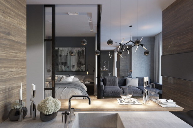 Фото из портфолио 1к квартира. Как все уместить? – фотографии дизайна интерьеров на INMYROOM