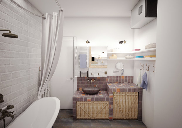 Фотография: Ванная в стиле Скандинавский, Квартира, Дома и квартиры, IKEA, Проект дня – фото на INMYROOM