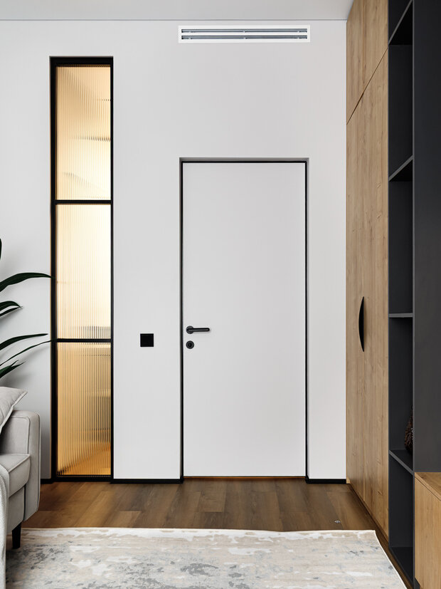 Фотография: Гостиная в стиле Современный, Квартира, Проект дня, Москва, Монолитный дом, 2 комнаты, 40-60 метров, Анна Водянова, Екатерина Абдуллина – фото на INMYROOM